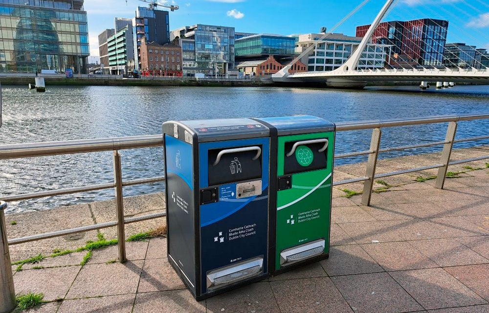 Dublin City Centre Embraces Sustainability with 800 New Solar-Powered Bins